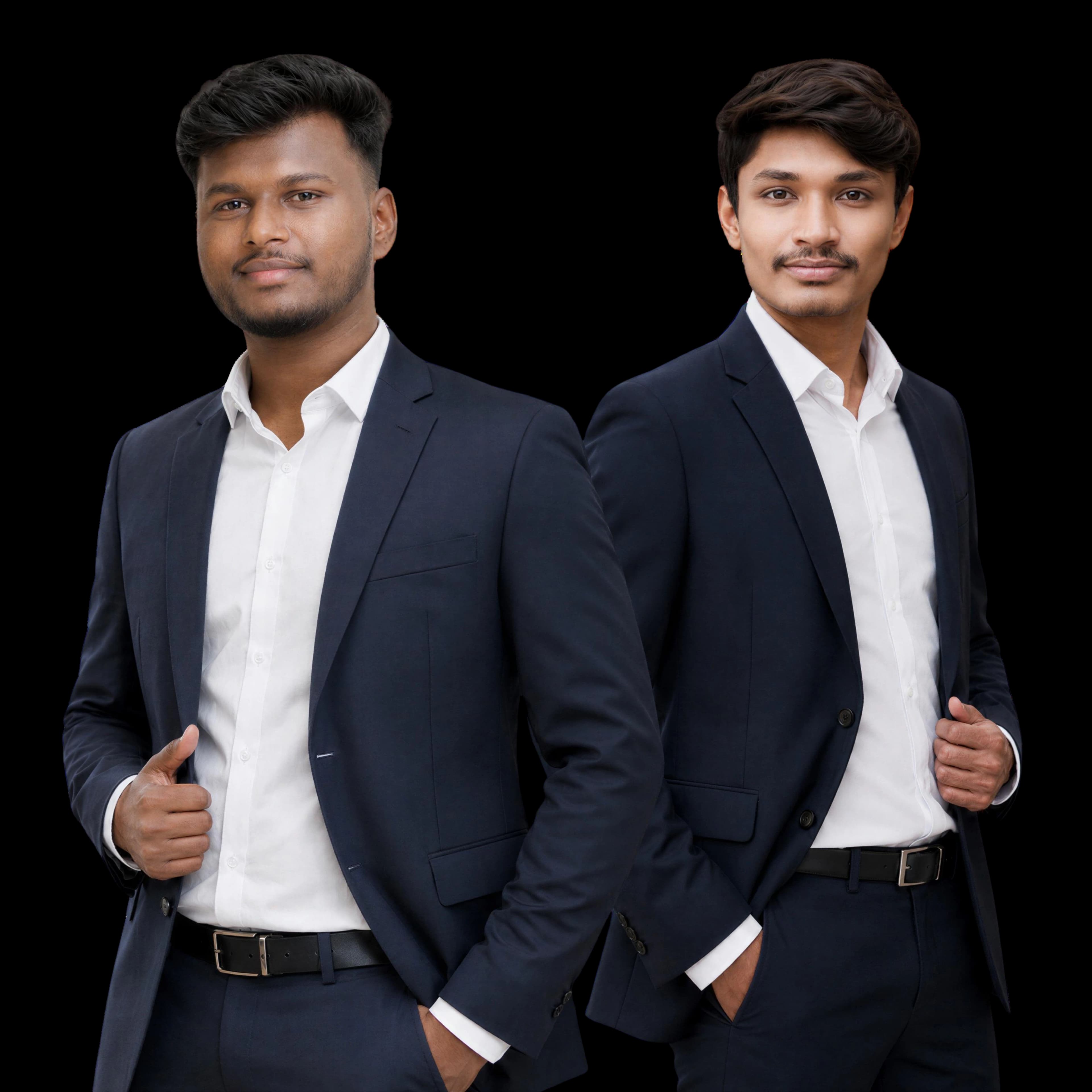Vaibhav Waghmare and Ganesh Bochare, founders of Mahalaxmi Tech Solutions