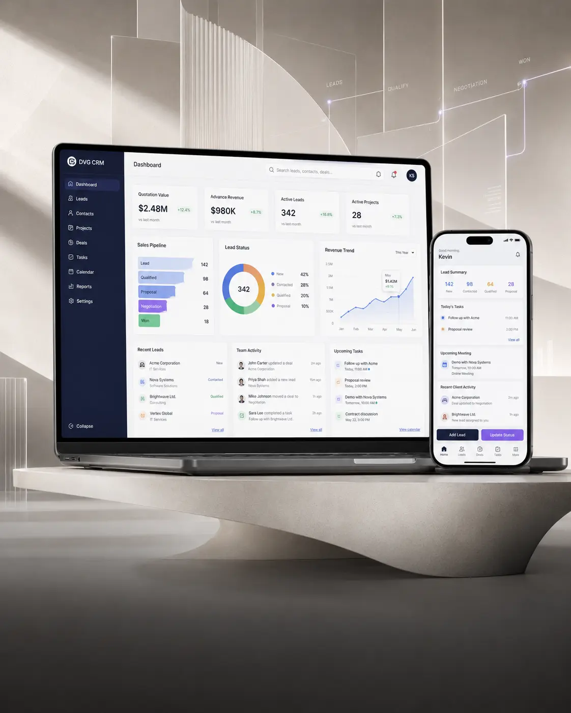 DVG CRM project preview